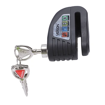 

Veison Security Motorcycle Disc Brake Lock Alarm Anti-Theft Bike Padlock Brake Disc Lock Bicycle Warning Waterproof Scooter Lock