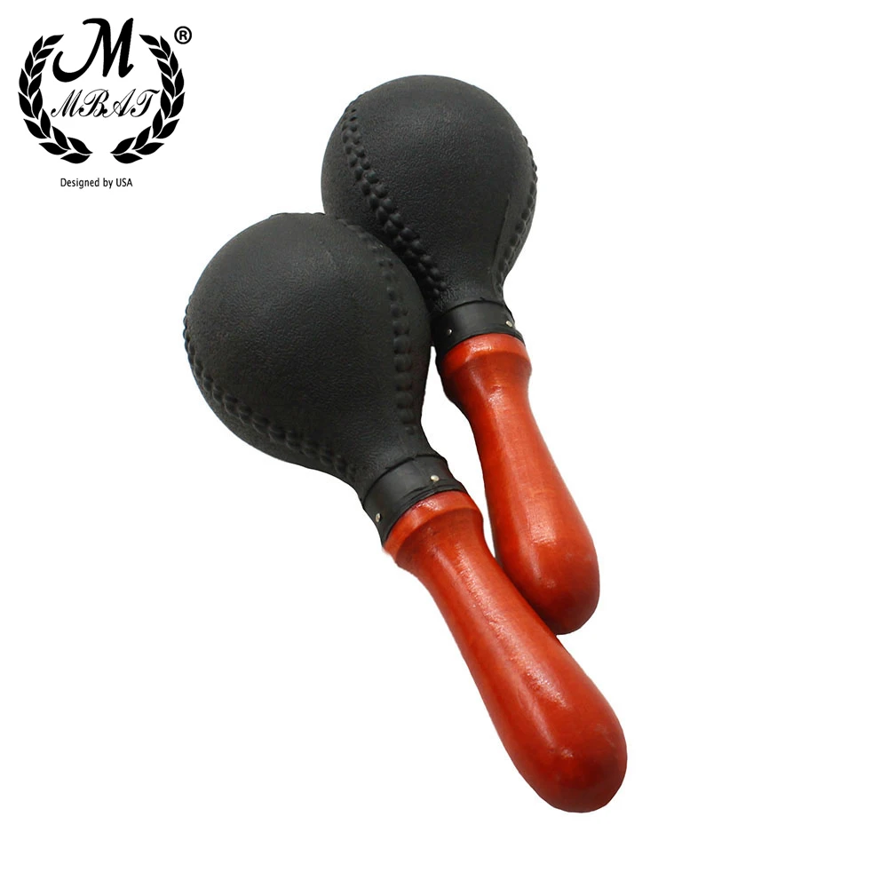 M MBAT Rattles Sand Hammer for Party Wooden Maracas Baby Shaker Toy Kids Educational Tools Music Gift Percussion Instrument