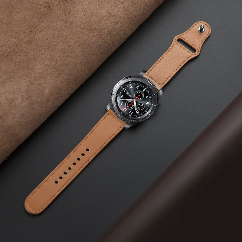 Ремешок для часов huawei gt 2 браслет из натуральной кожи Samsung galaxy watch 46 мм 42 gear S3 frontier