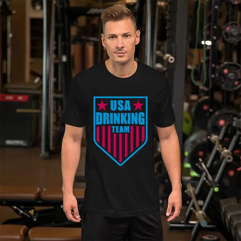 

printed Usa Drinking Team Crew Beer Team tee shirt loose size 71xl humorous 15D Hipster gents t-shirts
