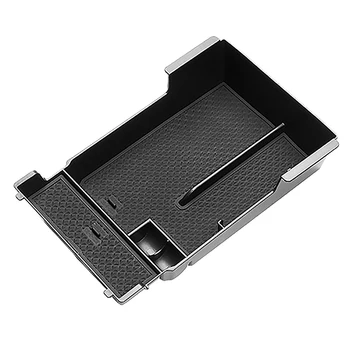 

Car Central Interior Armrest Storage Box Fit for Mazda 3 Axela 2020 Black