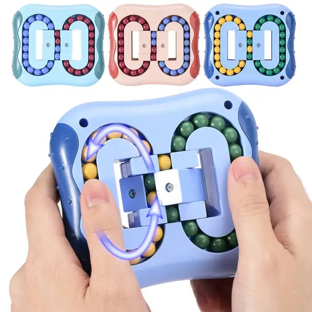 Rotating Bean Intelligence Fingertip Cube Children's Finger Gyro Antistress Cube Educational Disk Toy 1