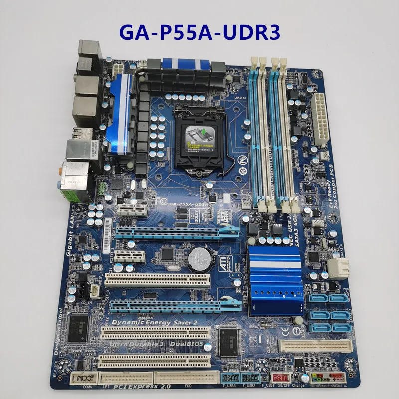 for Gigabyte GA-P55A-UD3R Original Used Desktop Motherboard P55A-UD3 P55 Socket LGA 1156 DDR3 ATX | Компьютеры и офис