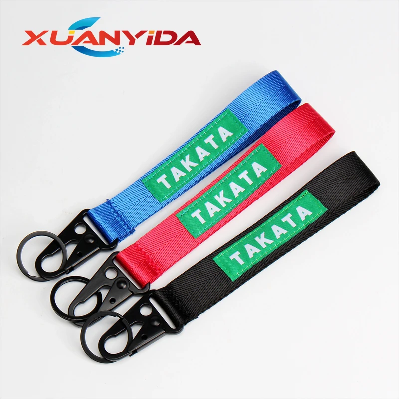 Универсальный JDM Racing MUGEN невесты Момо TAKAKeychain мобильный телефон ID карты подвесной ремень ремешки как Fck Domo Shocker авто брелок для ключей