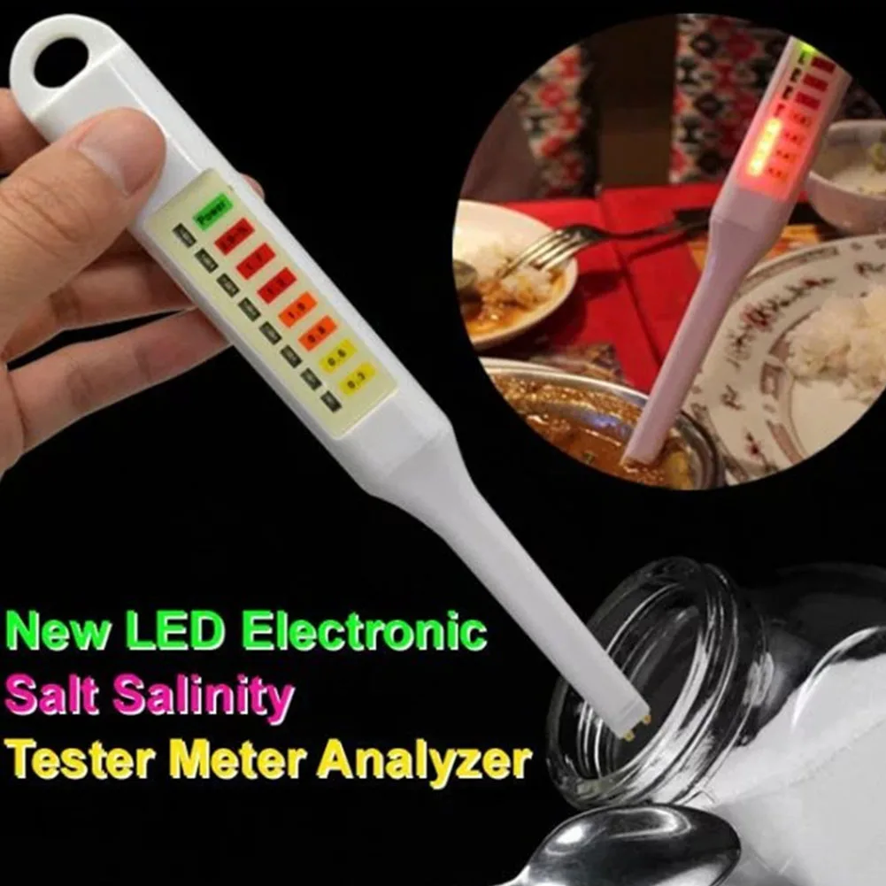 Суп Salinometer пищевая соль ручной светодиодный детектор тестер солености измеритель концентрации измерения электронный ABS Портативный