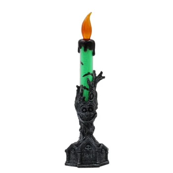 

Halloween Skull Skeletal Hand Stand Led Candle Light Party Decorations Bar Ktv Mall Desktop Decoration Scene Layout Props Green