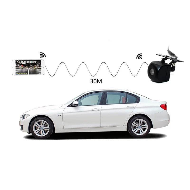 Professional Wifi Car Rear View Camera Car Camera HD Rear View Camera BackUp Car Front/Rear Cameras Support Android and Ios