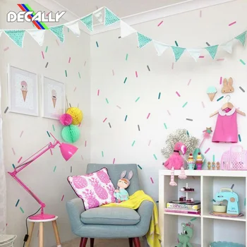 

Baby Girl Room Sprinkles Wall Sticker for Kids Room Holiday Party Room Decoration 5cm/80 Pcs or 8cm/54 Pcs FOX-H020