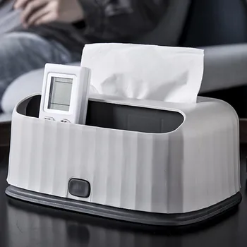 

Multi Grids Desktop Tissue Box Holder Household Living Room Coffee Table Remote Control Debris Storage Organizer