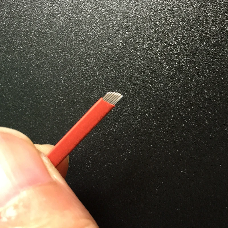 50 шт. микроблейдинг 12 Pin Перманентный макияж ручные иглы для татуажа бровей CF/U