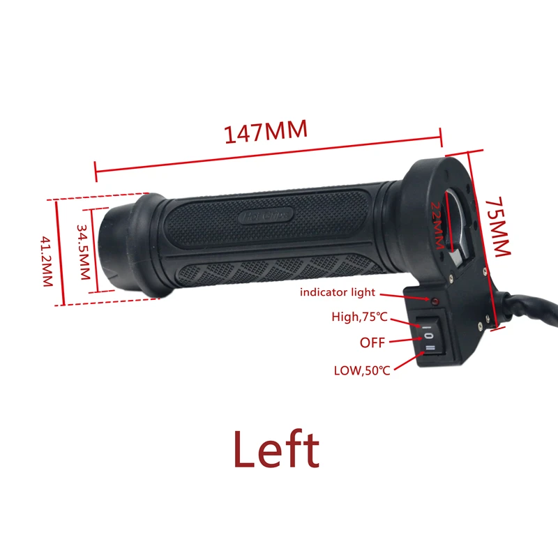 MotoLovee Motorcycle Heated Grip Motorbike ATV Hand Hot Grips 7/8\