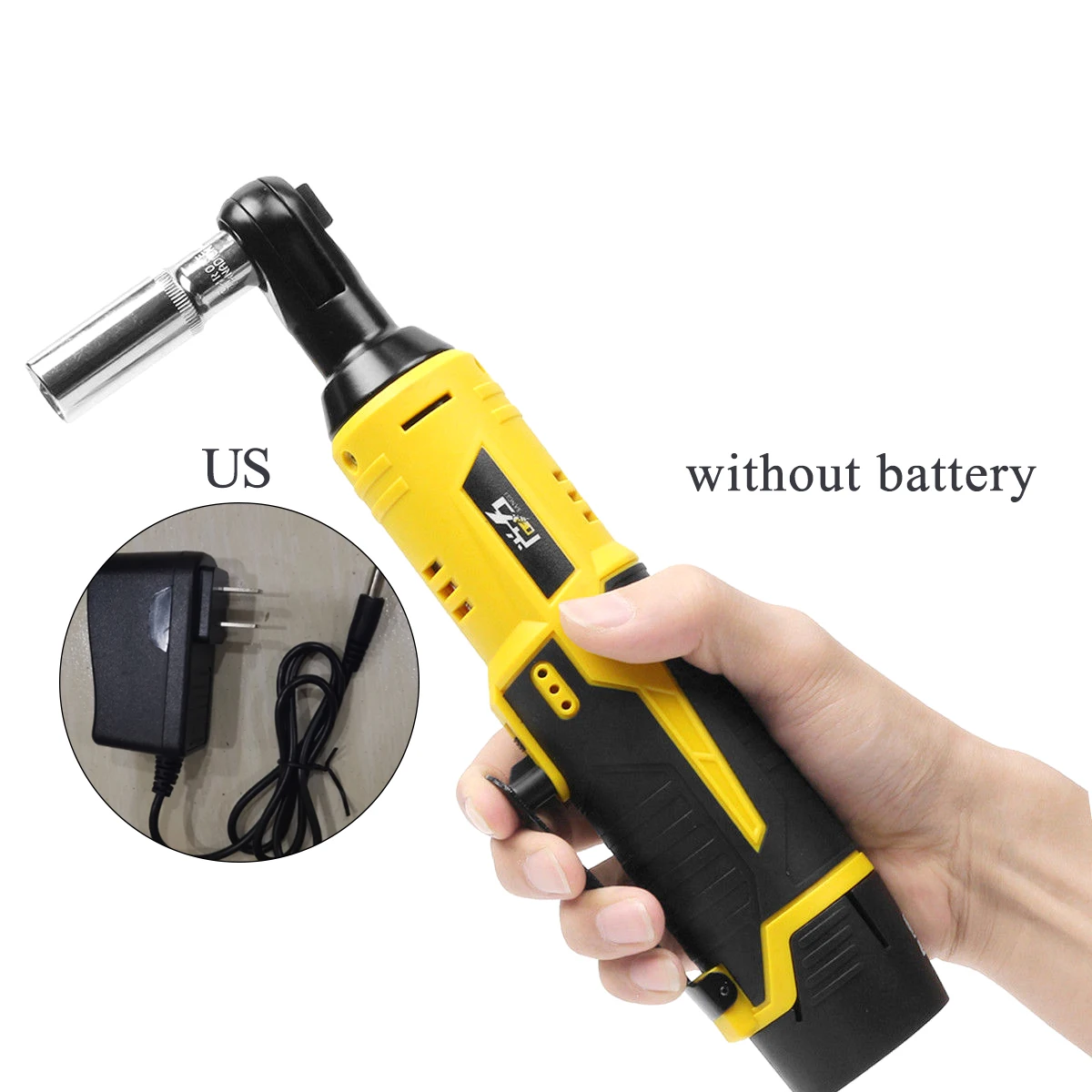 

12V 280RPM 35Nm Cordless Right Angle Wrench Ratchet Kit 3/8" with Charger multi tools rechargeable electric