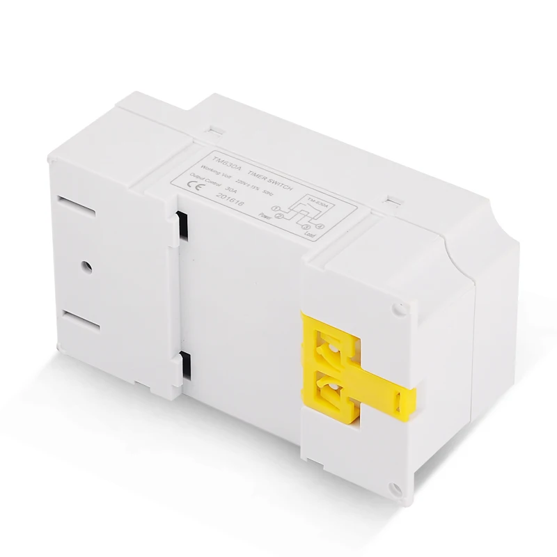 SINOTIMER 30A 220V AC 12V Volt DC Din Rail Digital TIMER SWITCH Electronic 7 Days Schedule Programmable Time Relay Clock Control 4