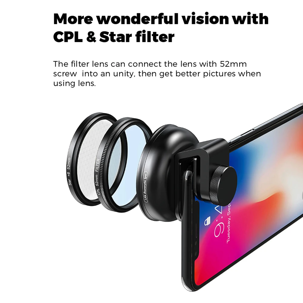 APEXEL HD 1.33x WideScreen anamorphic lens