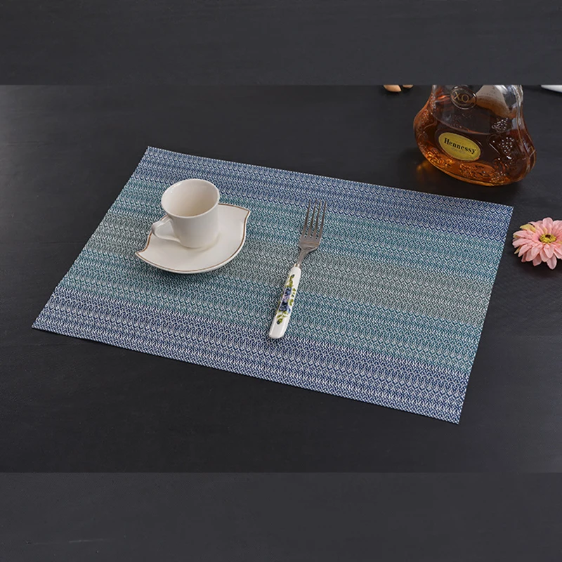 

30 x 45cm 4 Pcs PVC Square Placemat Heat Insulation Pad Napkin Dining Table Tray Mat Coasters Kitchen Environmental Protection