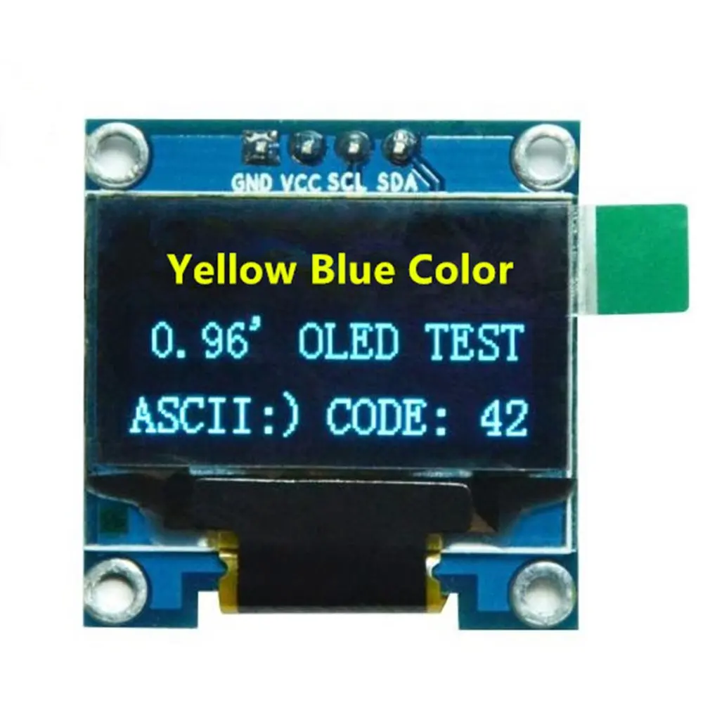 Módulo LED LCD Oled para Arduino pantalla Raspberry PI 51, Msp420, Stim32, SCR, 0,96 , Amarillo, Azul, Blanco, I2c, serie IIC, 128X64