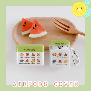 

Cartoon Fruit Case for Apple AirPods 1 2 Pro Soft Silicone Wireless Bluetooth Earphone Protective Case Charging Box Cover