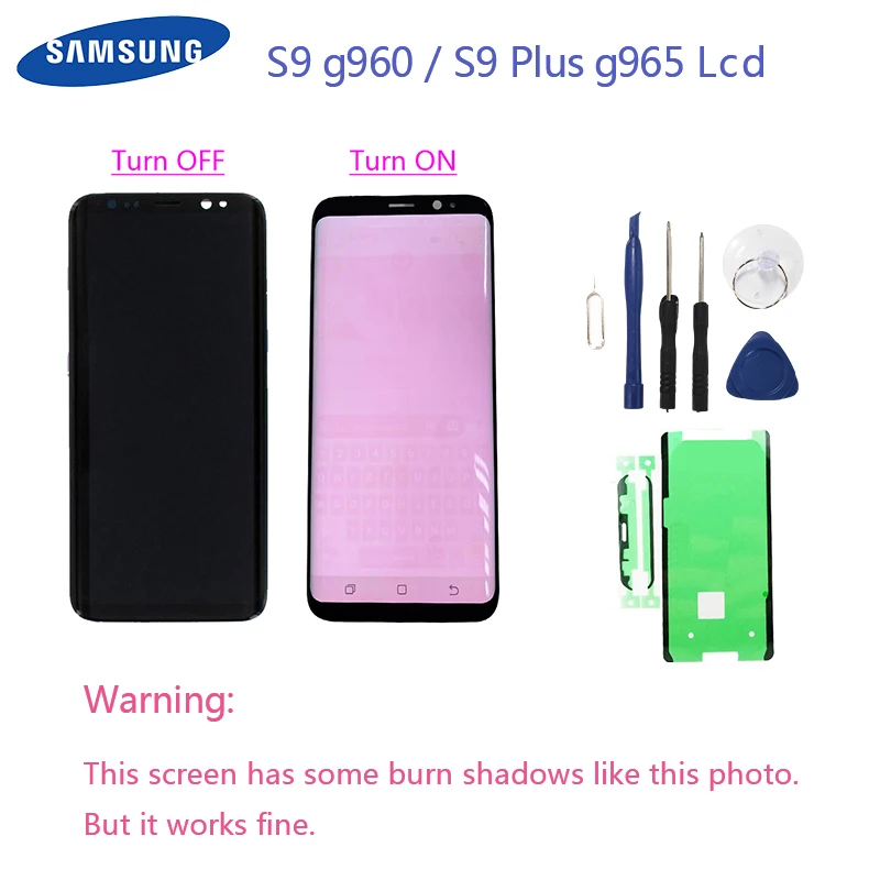 Замена теней для Samsung S9 plus G965 965F s9 g960 g960f ЖК-дисплей дигитайзер сенсорный экран с