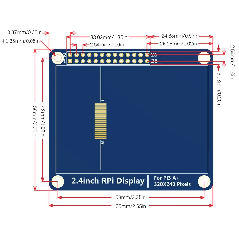 2 4/2 8 дюймов 320*240 Сенсорная панель Сенсорный экран TFT ЖК модуль для Raspberry Pi GPIO