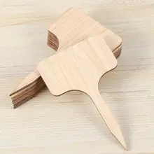 T-Type Bamboo Plant Labels Eco-Friendly Wooden Plant Sign Tools Potted Tags Markers Flowers For Seed Garden Herbs Wholesale