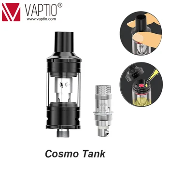 

Vape Tank Vaptio Cosmo Tank 2.0ml Juice Capacity Electronic cigarette Tank Top Filling 1.6ohm&0.7ohm cosmo coil fit 510 Pin mod
