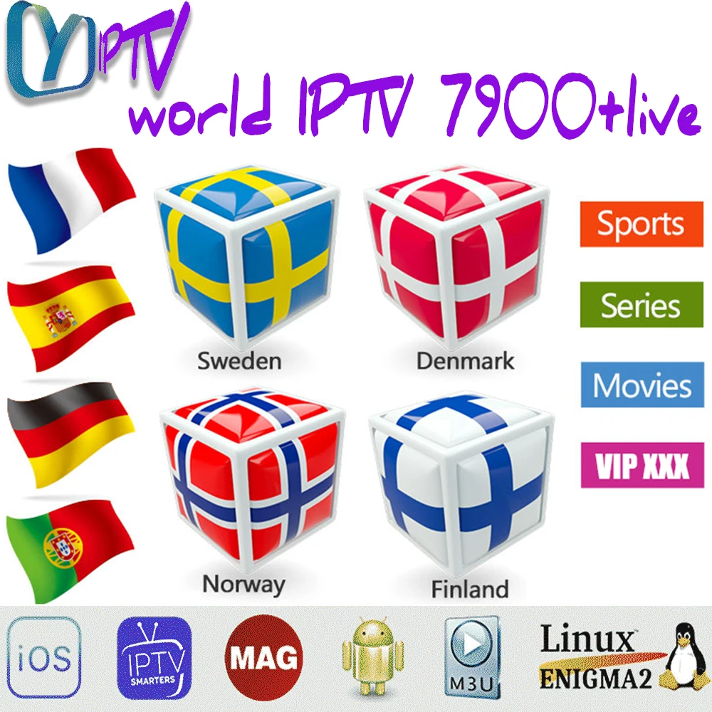 

Global Iptv 7000+Live Europefrench Dutch Spain Italy Uk Iptv Subscription Arabic Iptv Free Sports Android Tv Box Ssmart Tv Pc