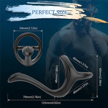 Delayed Ejaculation Penis Ring Cock Ring for Men Chastity Cage Sex Toy for Couple Cockring Dick Enlarger Rings Men's Masturbator 5