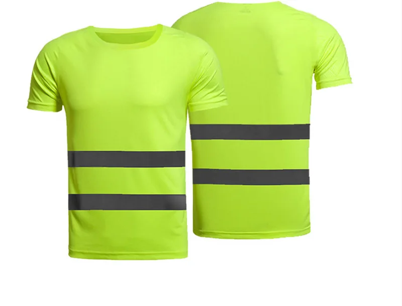 Рабочая Светоотражающая футболка, рабочая одежда для езды на мотоцикле, ночной наездник, Защитная футболка, высокая видимость, спортивная одежда для велоспорта