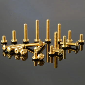 

Round Head Socket Screw Grade 12.9 Allen Key Bolts Screws Alloy Steel Titanium Plating Gold IS07380 Metric M2 M2.5 M3 M4 M5