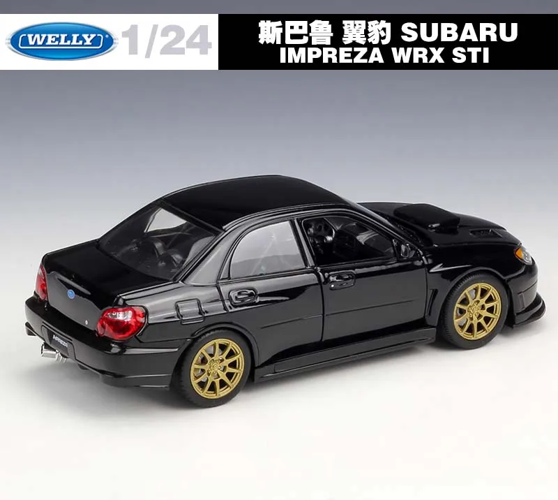 Весы Welly Diecast 1:24 SUBARU WRX STI симулятор Классическая Металлическая модель автомобиля