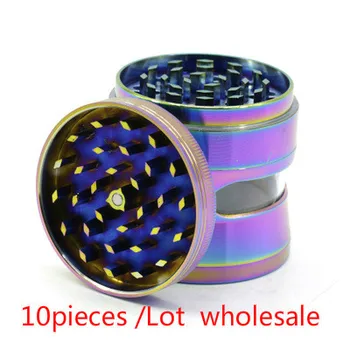 

wholesale 10pieces Creative Design Turtle Shell Tobacco Grinders Smoking Weed Dab Rigs Smoke Water Pipes Rainbow Grinder