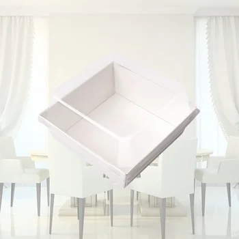 

1 Set Square Cake Packaging Boxes Thicken Boxes Food Packing Boxes with Transparent Cover (50Pcs White Paper Box 50Pcs Transpare