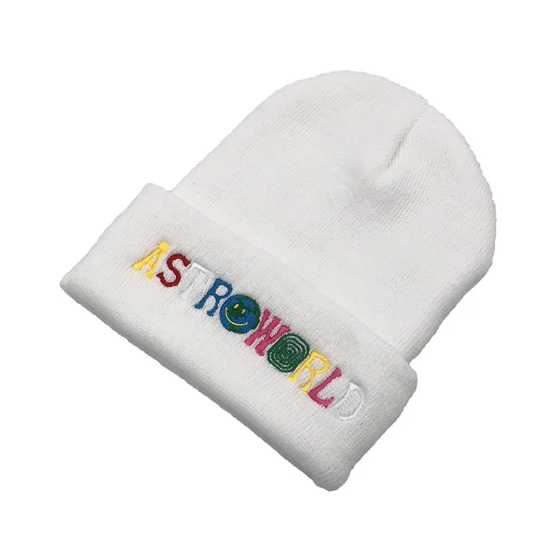 Осенняя шапка, шапка, Мужская зимняя теплая шапка Skullie Beanie в стиле хип-хоп ASTROWORLD, вышитая Дастин, черная вязаная шапка, шапка для косплея, подарок