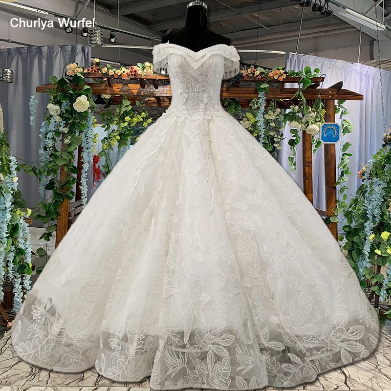 LS64212 свадебное платье кружевные цветыAliExpress красоты люкс торжественное платье сделано в Китае с плеча Милая бальный наряд нарядное платье со шлейфом
