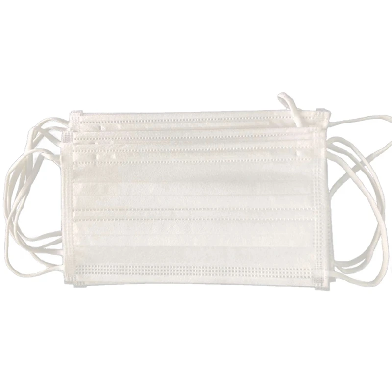 

Hot Sale 10 pcs Solid Color Face Mouth Masks Non Woven Disposable Anti-Dust Earloops Masks