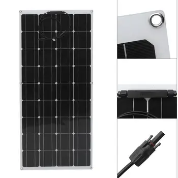 

New 130W Monocrystalline Flexible Solar Panel Module Installation Kit Outdoor Solar Charging Device Solar Power System