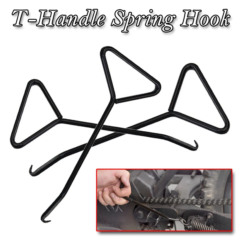 

Universal Motorcycle Exhaust Bicycle T-Handle Spring Hook Exhaust Stand Puller Motorcycle Accessories Stainless Steel Tools