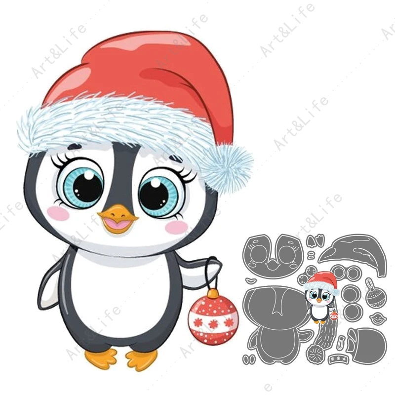 

New Metal Cutting Dies Christmas Penguin Lantern Card Stencils for DIY Scrapbooking Crafts Album Paper Card Cut Mould Embossing