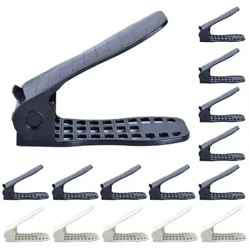 

Adjustable Simple Practical Shoe Rack Hosehold Shoe Slots Organizer Space Saver Shoe Stacker Living Room Wardrobe Closets Rack