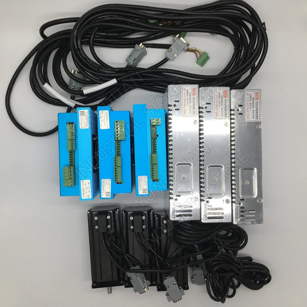 

3PCS 12Nm Nema34 86MM AC DC DSP Closed Loop Stepper Motor Driver & 400W 60V DC Power Supply Hybird Encoder Easy Step Servo Kits