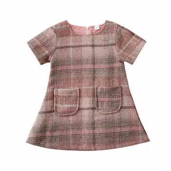 

UK Toddler Kids Baby Girls Plaid Tutu Dress Pageant Party Outfits Clothes Summer