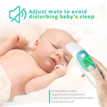 

Hot Forehead Ear Temperature Infrared Thermometer High Temperature Warning Non Contact Precise Body Temperature Measurement