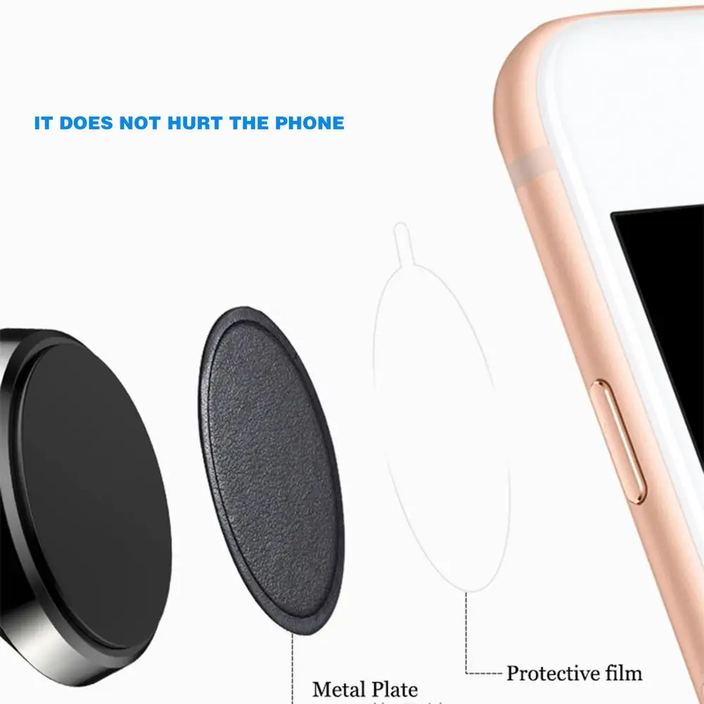 PU Leather Metal Plate For Magnetic Car Phone Holder Magnet Phone Stand GPS Holder Accessory 3M Adhesive PU Iron Sheet