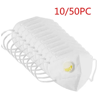 

10/50pc 3d Disposable Mouth Face Maska Mascarar Respirator Protective Masker Reusable Maskes Pm2.5 Windproof Facemask For Adult