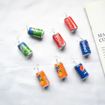 

3UMeter Cans Drop Earrings for Women Fashion Accessories Personality Dangle Earrings Girl DIY Handmade Cola Can Earrings
