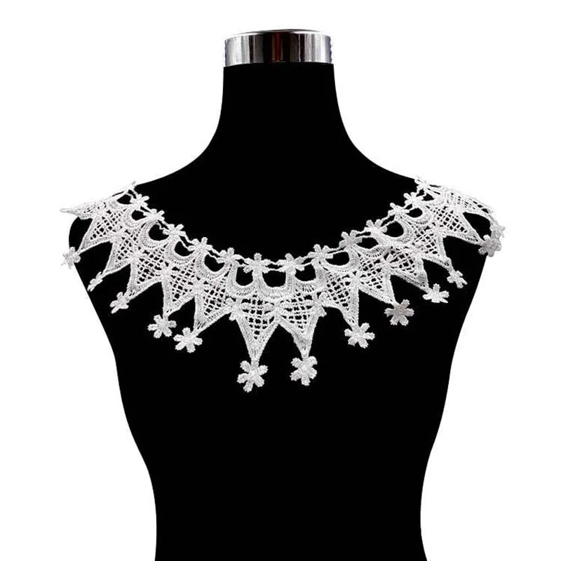

5Pcs Lace Collar Fabric Embroidery Applique Sewing Lace Neckline DIY Crafts Clothing Decoration Accessories Supplies Hot