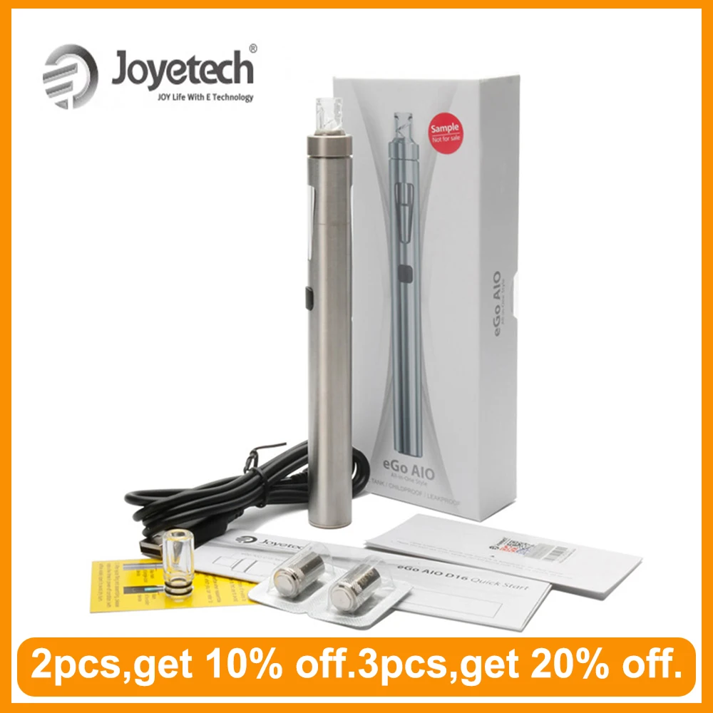 

ES Warehouse Original Joyetech eGo Aio D16 Kit With 2.0ml Tank Built in 1500mAh Battery 0.6ohm Vape Pen Electronic Cigarette