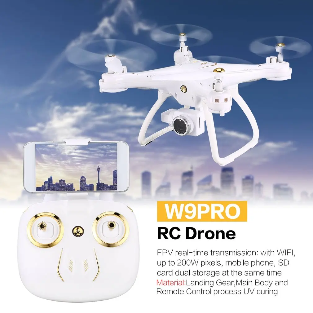

2019 Attop W9PRO 4G Wifi GPS 720P/1080P FPV Camera Real-time Transmission RC Drone Quadcopter With Headless Mode Altitude Hold