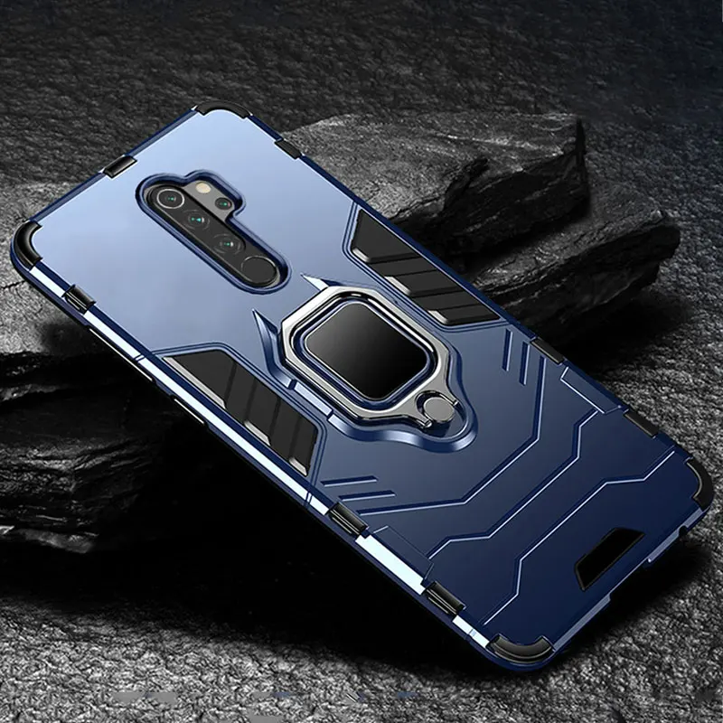 Синий KEYSION противоударный чехол для телефона Red mi Note 8 Pro 8 8A 7 7A 7S K20 с магнитной задней крышкой для Xiaomi mi 9T A2 A3 mi 9 SE mi 9 lite - Цвет: Синий