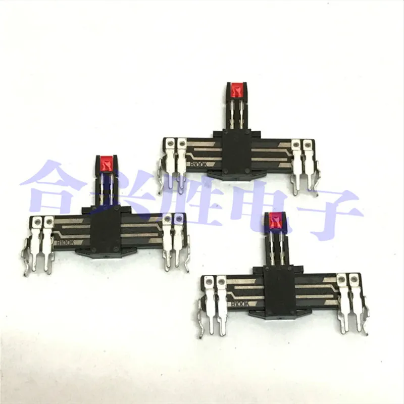 100pcs 40mm straight slider sliding potentiometer audio radio amplifier mixer fader B100K with lamp | Обустройство дома